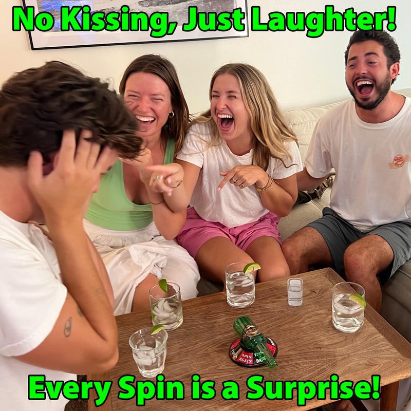 Barbuzzo Funwares Spin The Bottle - Classic Party Game with a Hilarious Twist - Perfect for Birthdays, Gatherings, Bachelor Parties, and More - Entertaining Gift for Friends and Family - Image 2